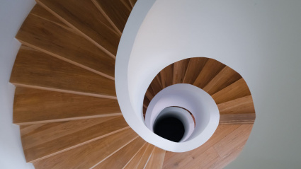 Escaleras de caracol inspiradas en la proporción áurea que se encuentra en la naturaleza