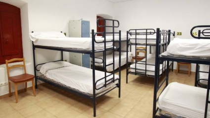 Interior del albergue municipal de Zaragoza