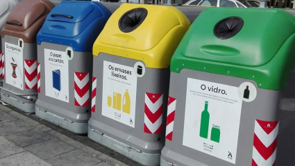 Contenedores de basura en Arteixo (A Coruña)