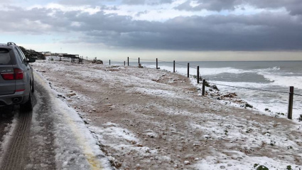 Las playas de Dénia nevadas en enero de 2017