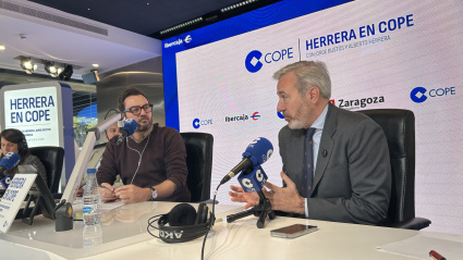 Jorge Azcón con Jorge Bustos en 'Herrera en COPE'