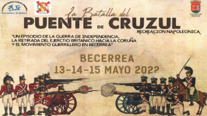 Cartel para anunciar la recreación de la batalla en el puente de Cruzul