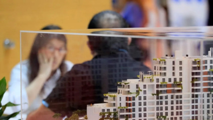 Un salón inmobiliario en Madrid, en una imagen de archivo.