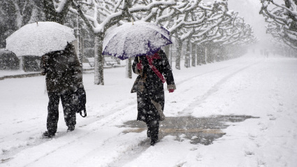 Temporal de nieve en Burgos