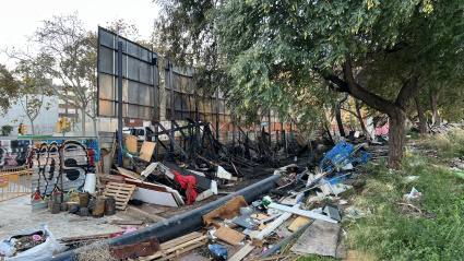 Imagen del asentamiento al lado de las obras de La Sagrera