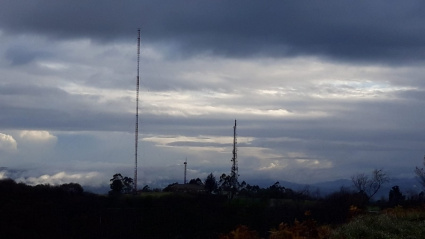 Antenas en el Monte Naranco de Oviedo