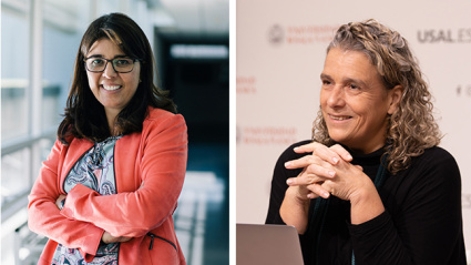 Las investigadoras Maira Bes Rastrollo, de la Universidad de Navarra, y Renata Bertazzi, actualmente en la Universidad de Salamanca