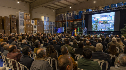 Intervención de Francisco Piñero durante el acto de inauguración.