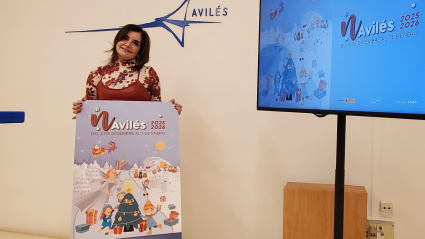 Yolanda Alonso, edil de Festejos, durante la presentación de la programación navideña