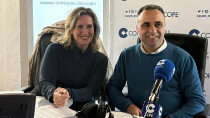 Cristina López Schlichting y Francisco Rodríguez Guerrero, presidente de la Diputación de Granada