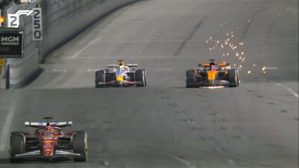 Piastri adelanta a Hadjar para colocarse sexto en carrera y seguir peleando por el Mundial.
