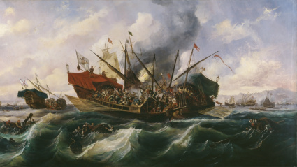 Barco en la batalla de Lepanto