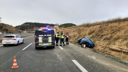 Fallece un hombre de 75 años en la AP-68