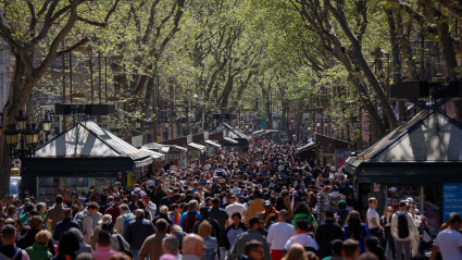 paseo de Las Ramblas en Barcelona