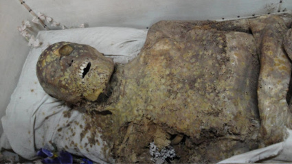 Momia de Rodrigo Calderón conservada en el convento de Porta Coeli de Valladolid