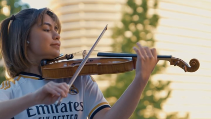 Sofía Rodríguez, con su violín
