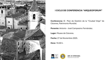Cartel Conferencia del Museo de Cáceres Mes de Noviembre