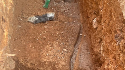 Yacimiento arqueológico hallado durante las obras de reforma de Isidoro Macabich, en Ibiza