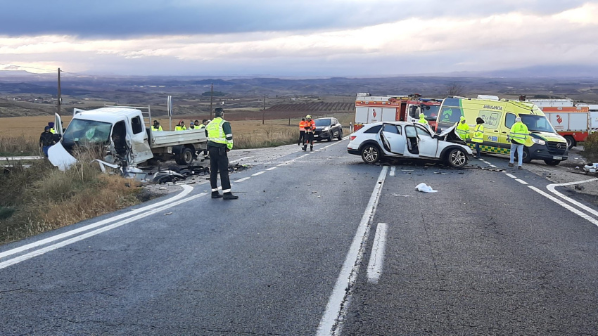 Accidente en la carretera N-232