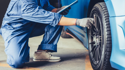 Cambio de neumáticos para un coche