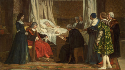 'Isabel la Católica dictando su testamento', Eduardo Rosales Gallinas (1864)