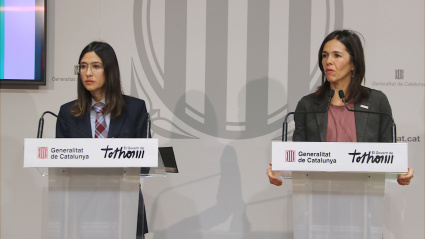 Núria Parlon, consejera de Interior, y Alba Alfageme, jefa del Gabinete de Seguridad y Políticas Transversales