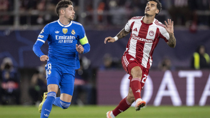 Fede Valverde, en el Olympiacos - Real Madrid