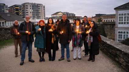 El BNG realizó esta acto reivindicativo a pocos días de la celebración del 25 aniversario de la Muralla como Patrimonio de la Humanidad