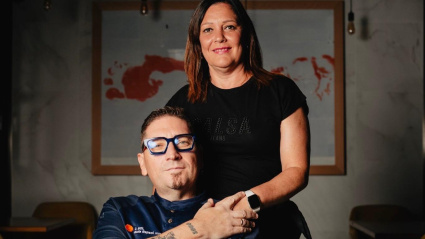 Periko con su esposa