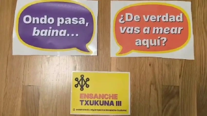 Imagen de los vinilos que se colocarán en la calle