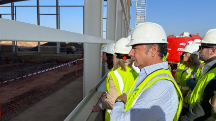 El presidente del PP de Sevilla, Ricardo Sánchez, en la visita a las obras de los talleres y cocheras del tranvía de Alcalá.POLITICA ANDALUCÍA ESPAÑA EUROPA SEVILLAPP DE SEVILLA