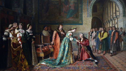 'Reposición de Colón', Francisco Jover y Casanova (1881)