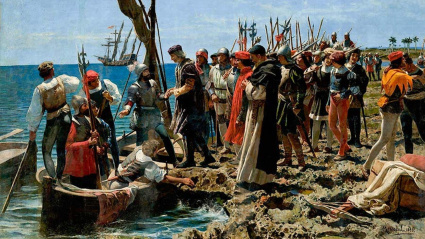 'Deportación de Colón de la Española', Armando Menocal (1893)