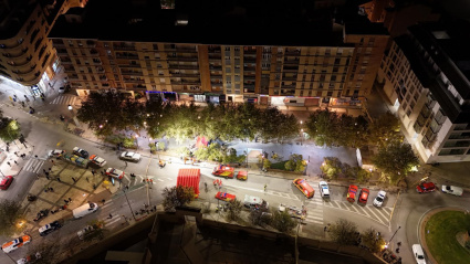 Vista aérea de la plaza de Santa Clara