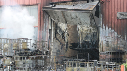 La nave afectada en Caldes de Montbui