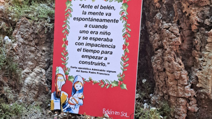 La cita del Papa Francisco destacada en el Belén de Sol