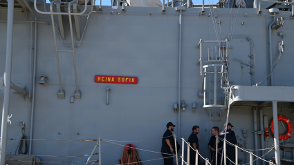 Fragata Reina Sofía en la Base Naval de Rota