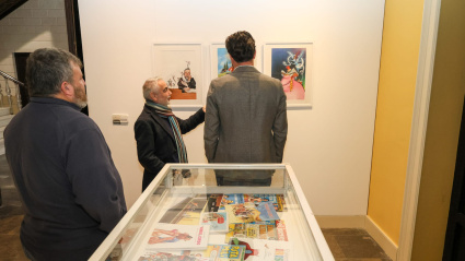 Una imagen de la exposición de cómics en el Huerto Ruano