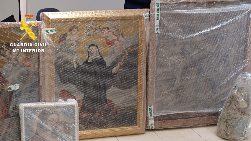Estas eran las piezas que las exmonjas de Belorado pretendían vender en el mercado de antigüedades y que ha incautado la Guardia Civil