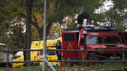 Un camión de la UME para el control de la peste porcina en Barcelona