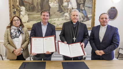 Firma de colaboración entre la Archidiócesis de Burgos y la Diputación para la conservación y reparación de iglesias y ermitas en la provincia