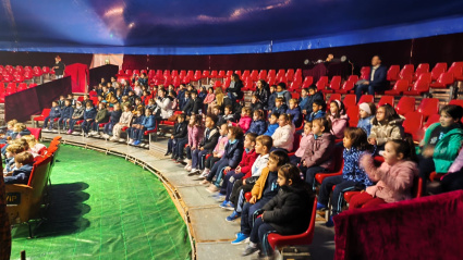 Niños y niñas del Colegio José María Pemán, en una jornada de puertas abiertas