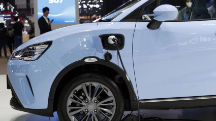 Detalle de un coche eléctrico chino en una imagen de archivo.