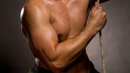 BB624G torso desnudo hombre man nude trunk bust force body strong lift staircase fireman