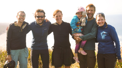 Leticia Sánchez Marco y sus compañeros de viaje.