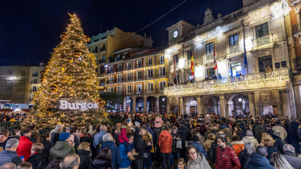 Acto de inauguración del encendido navideño de Burgos