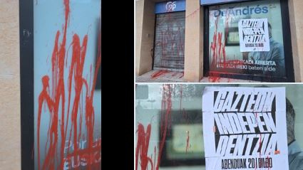 Vandalización de la sede del PP en Bilbnao
