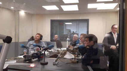 En los estudios de COPE Zaragoza, comentando un partido