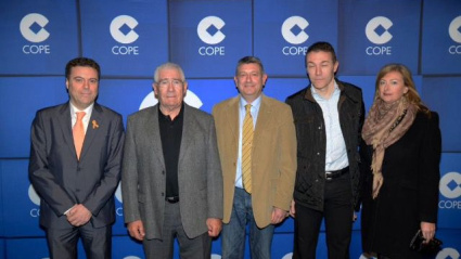 En una gala de COPE Zaragoza, con Xavi Aguado