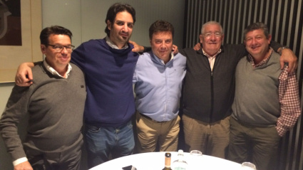 Manolo, con el equipo de deportes de COPE Zaragoza